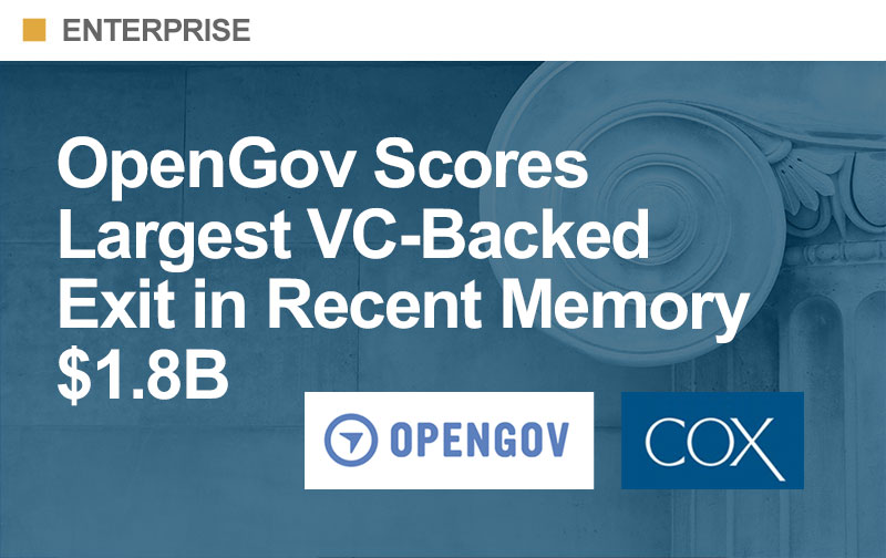 OpenGov Scores Largest VC-Backed Exit in Recent Memory $1.8B
